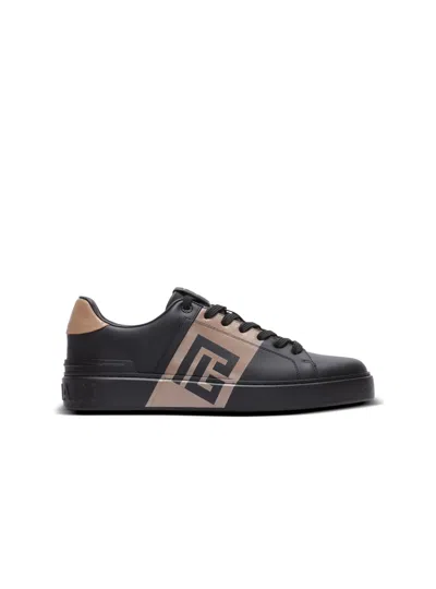 Balmain B-court Trainers In Calfskin In Black