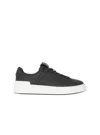 Balmain B Court Black Low Top Sneakers Withtono Logo At The Back In Smooth Leather Man In Black