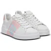 Balmain B-court Trainers In Calfskin With Pb Logo In White