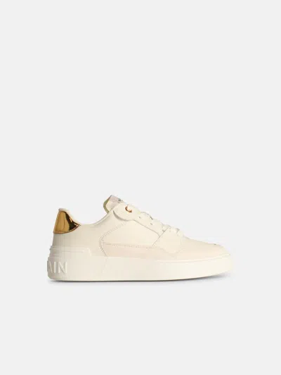 Balmain 'b-court' White Leather Sneakers