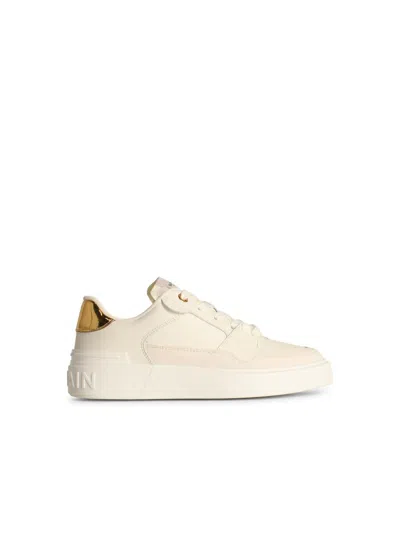 Balmain 'b-court' White Leather Sneakers