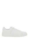 Balmain B-court White Low Top Sneakers With Logo Patch On The Tongue In Leather Man