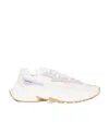 Balmain Run-row Faux Leather Sneakers In White