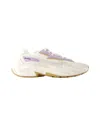 Balmain B-dr4g0n Panelled Lace-up Sneakers In Beige