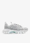Balmain B-east Pb Panelled Sneakers In Gray