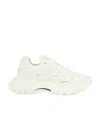 Balmain B-east Leather And Mesh Sneakers In White