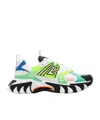 Balmain B-east Pb Trainers In Technical Materials And Mesh In White