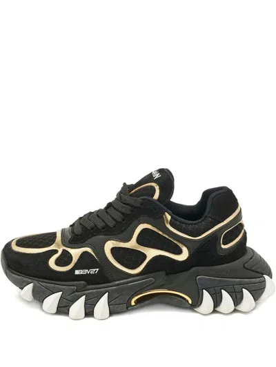 Pre-owned Balmain B-east Sneakers In Black