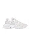 Balmain Logo-embroidered Lace-up Sneakers In White