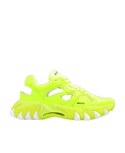 Balmain Yellow B-east Sneakers In 1kb Jaune Fluo