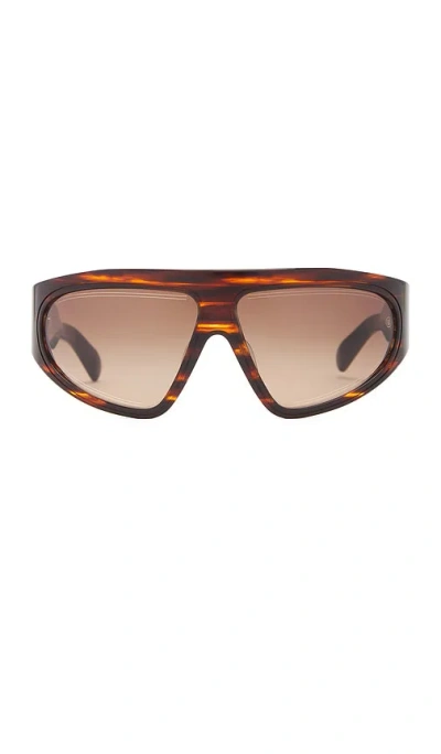 Balmain B-escape Sunglasses In Brown Swirl & Gold