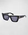 Balmain Eyewear B Eye Butterfly Frame Sunglasses In Blkgld