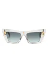 Balmain B-eye Cat-eye Frame Sunglasses In Gold