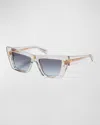 Balmain B-eye Gradient Acetate Cat-eye Sunglasses In Gry - Gld