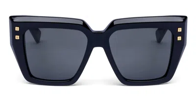 Balmain B-fame - Black / 18k Gold Sunglasses In Brown