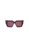 Balmain B-fame Sunglasses In Red