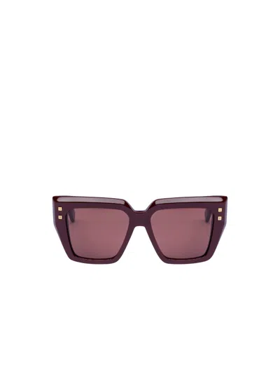 Balmain B-fame Sunglasses In Red