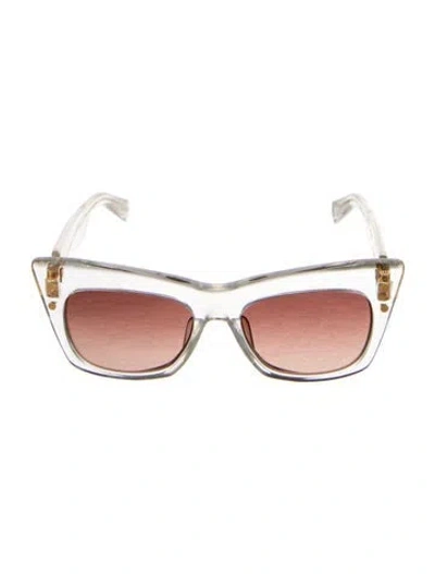 Pre-owned Balmain B Ii Wayfarer Sunglasses In Transparent