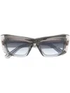 Balmain B-ll Oversize-frame Sunglasses In Grey
