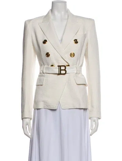 Pre-owned Balmain B Monogram Blazer In Neutral