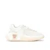 Balmain B-runner Leather-trimmed Mesh Sneakers In White