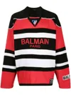 Balmain Men's B-sporty Bi-color Boxy Sweater