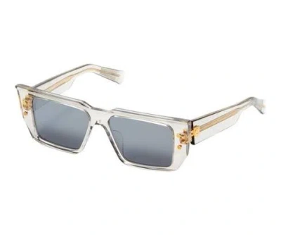 Balmain B - Vi Grey Rectangular Unisex Sunglasses Bps-128 B 54