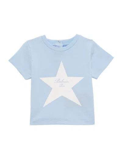 BALMAIN BABY BOY'S LOGO STAR T-SHIRT