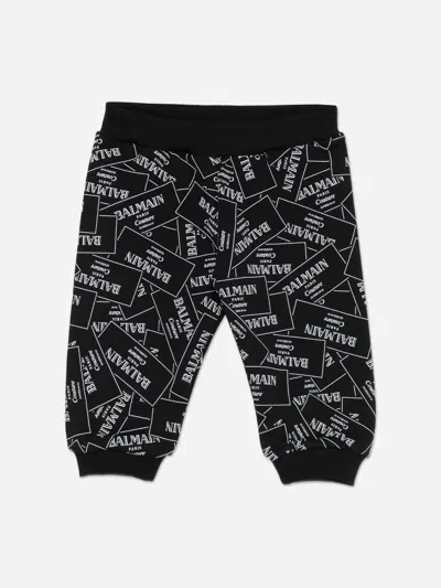 Balmain Baby Boys Logo Joggers In Black