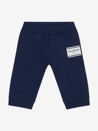 Balmain Baby Boys Logo Joggers In Blue