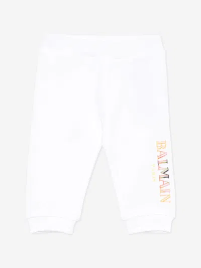 Balmain Kids'  Baby Boys Logo Joggers In White