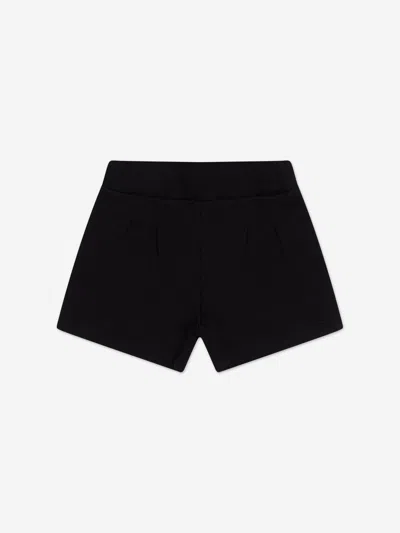 Balmain Baby Cotton Shorts In Black