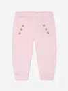 Balmain Embossed-buttons Cotton Track Pants In Pink