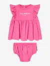 Balmain Baby Girls Jersey Dress With Knickers In Pink