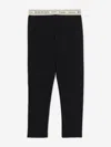 Balmain Baby Girls Logo Waistband Leggings In Black