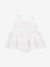 Balmain Baby Girls Sleeveless Ruffle Dress In White