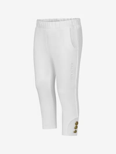 Balmain Baby Girls Trousers 12 Mths White In Gray