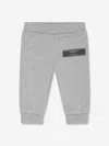 Balmain Logo-patch Cotton Track Pants In Grey