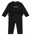 Balmain Baby Logo Onesie In Black