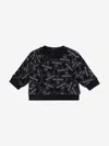 Balmain Baby Logo Print Sweatshirt In Black