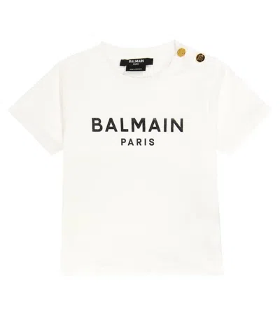 Balmain Baby Logo Printed T-shirt In White