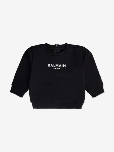 Balmain Baby Logo Sweatshirt In Black