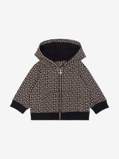 BALMAIN BALMAIN BABY MONOGRAM ZIP UP TOP