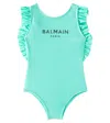 Balmain Baby Swimsuit In Green