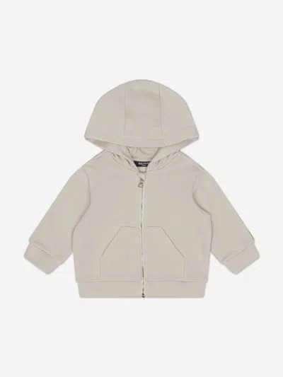 Balmain Baby Zip Up Top In Neutral