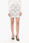 Balmain Back Zipped Vichy Miniskirt With Logoed Buttons Grösse 40 In Multi