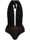 Balmain Backless One-piece In Black