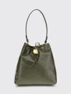 Balmain Bicolor Calf Leather Bos Taurus Backpack In Green