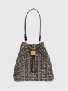 Balmain Black Pulse Monogram Jacquard Backpack In Multi