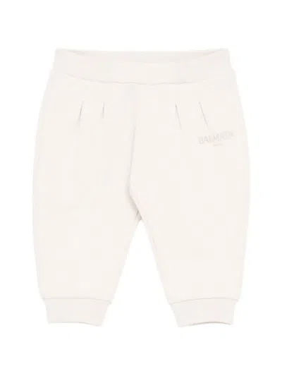 Balmain Babies' Back-pocket Tracksuit Bottoms In Neutral